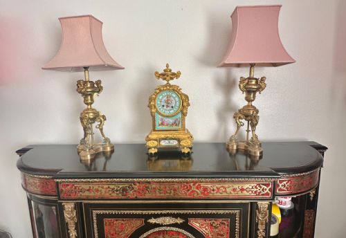 fig 1. Outstanding pair of Ormolu lamps circa 1875