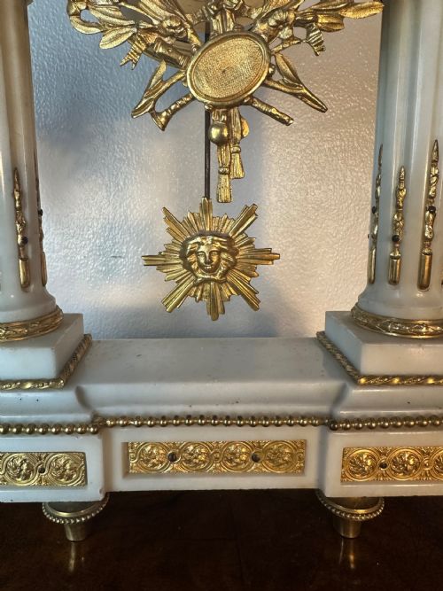 SUPERB QUALITY THREE PIECE FRENCH CLOCK GARNITURE 1890 - ADDITIONAL PHOTO 10