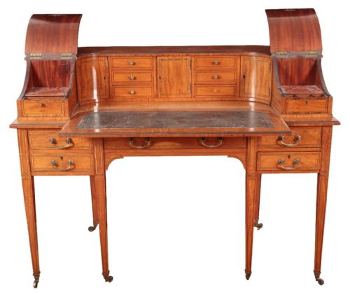 CARLTON HOUSE DESK SATINWOOD CIRCA 1910 - ADDITIONAL PHOTO 1