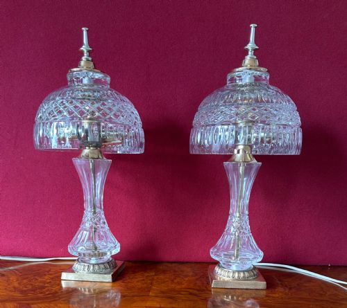 Pair of Glass Lamps