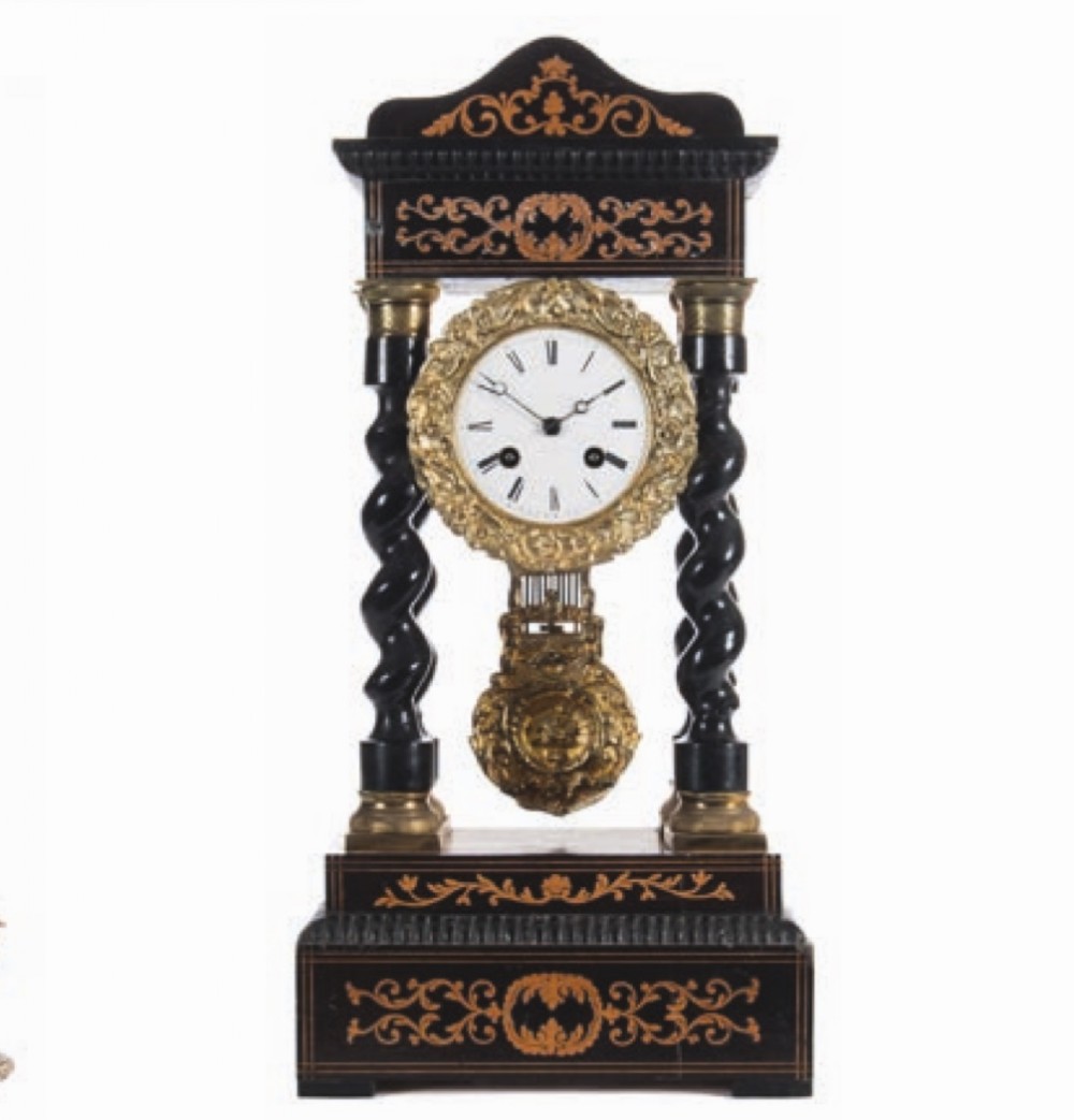 19ct PORTICO CLOCK