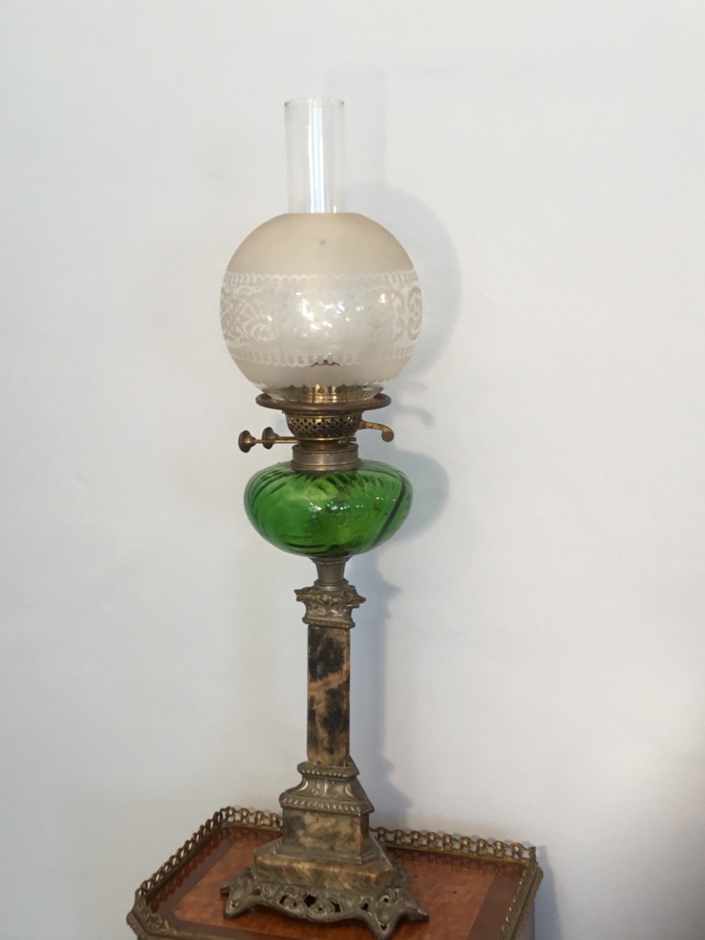 Art Nouveau oil lamp SOLD