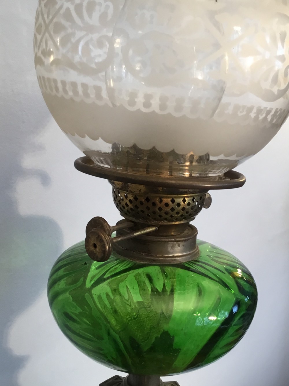 Art Nouveau oil lamp SOLD View IV