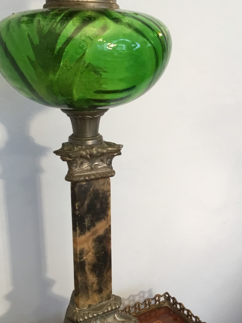 Art Nouveau oil lamp SOLD View V