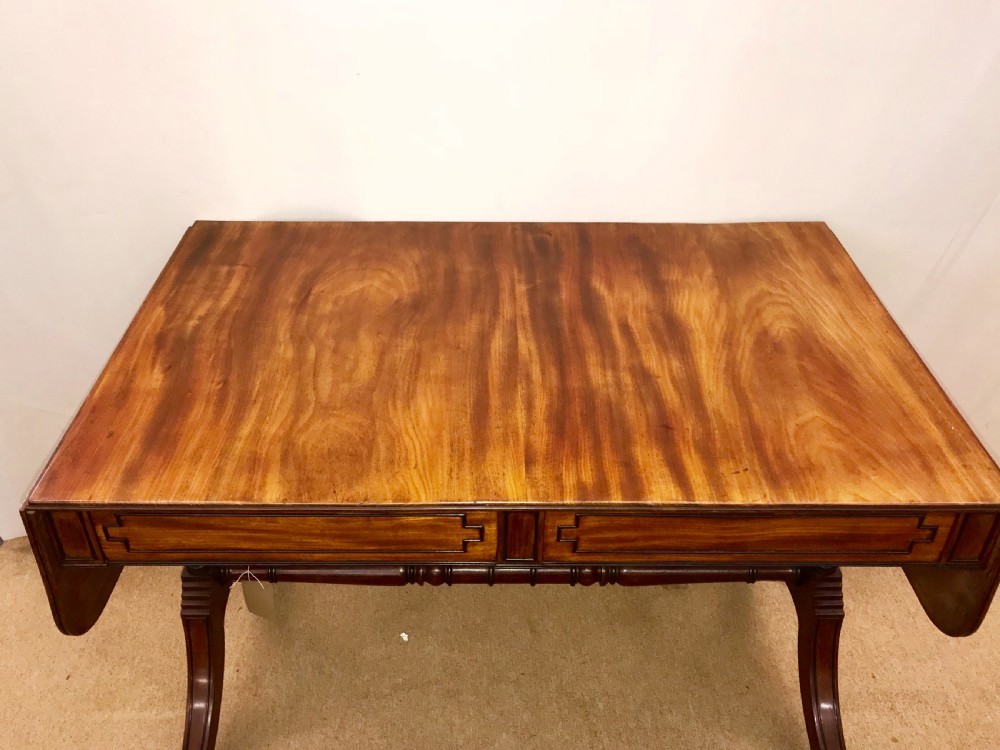 Good quality Regency mahogany sofa table View V