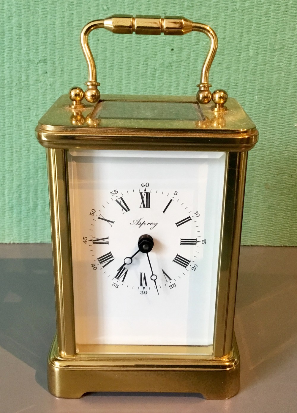Asprey 8 day carriage timepiece 