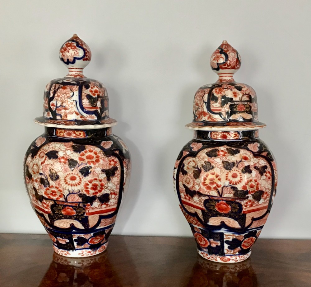  Pair of Imari vases 