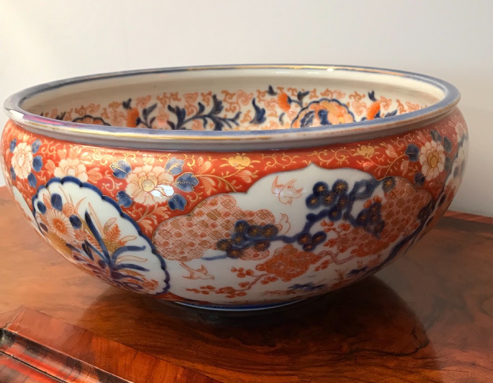  A good and large Japanese Imari shallow bowl  View V