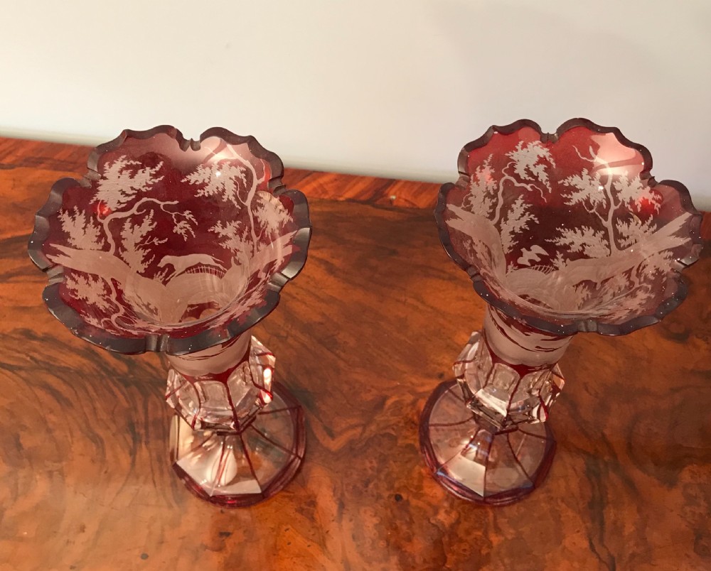  A pair of engraved vases circa 1900  View III