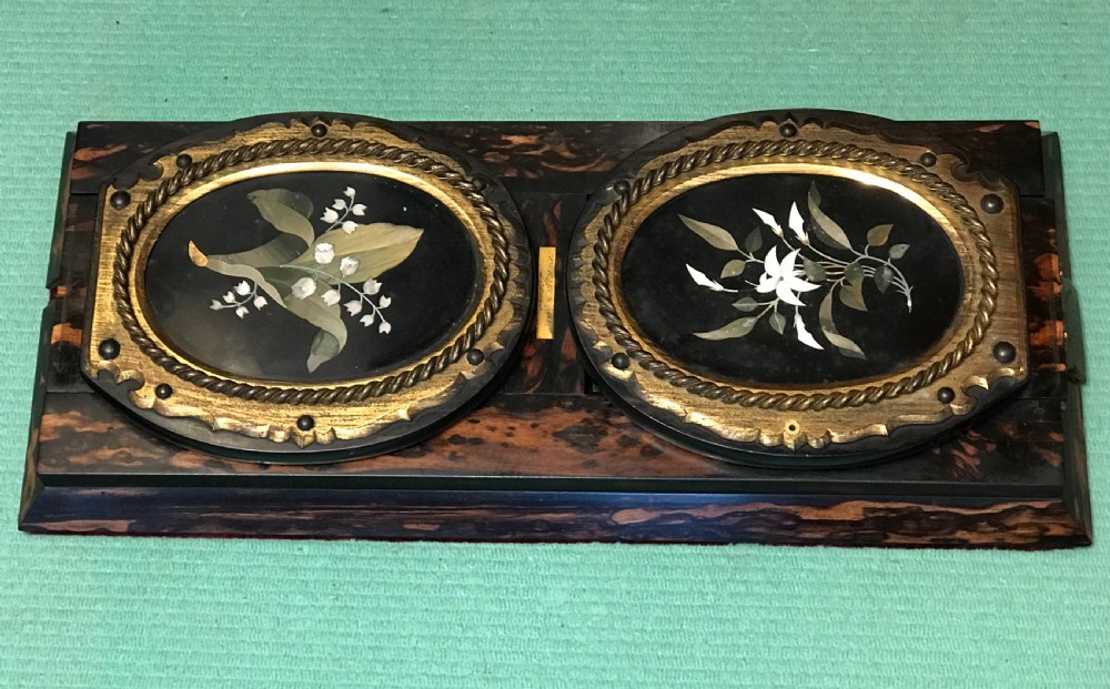  Victorian  coromandel and PIETRA DURA expanding book slide 