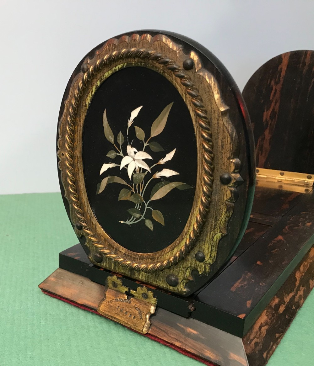  Victorian  coromandel and PIETRA DURA expanding book slide  View III