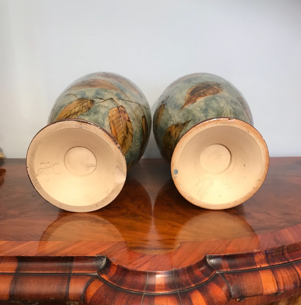 Pair of Autumn Leaves Royal Doulton Vases View IV