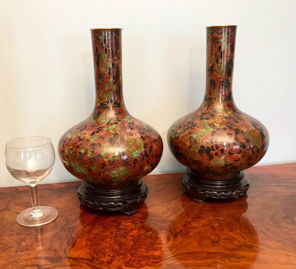 Pair of cloisonné vases View IV