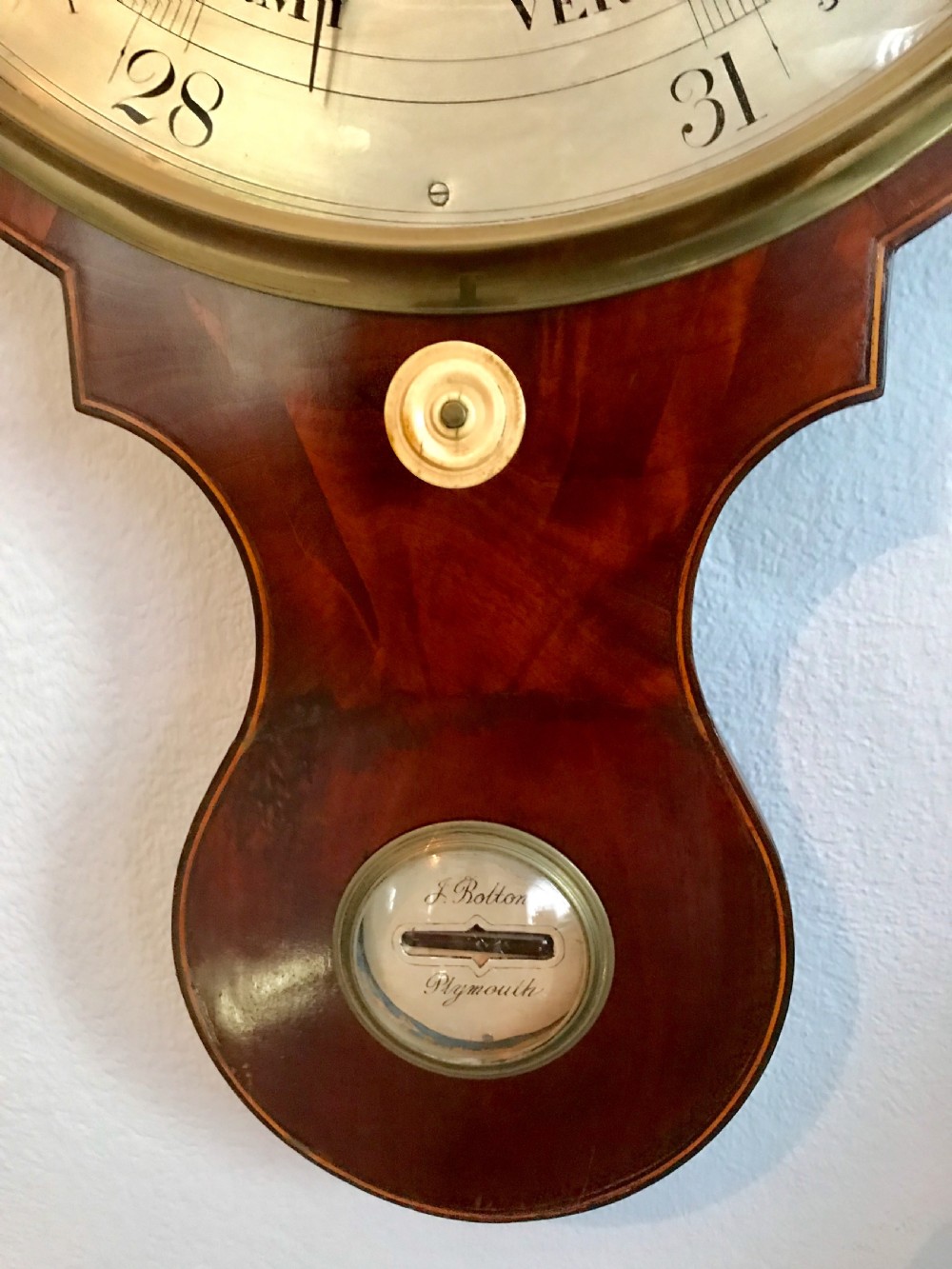 GOOD PROVENANCE GEORGE IV mahogany wheel barometer  View VI