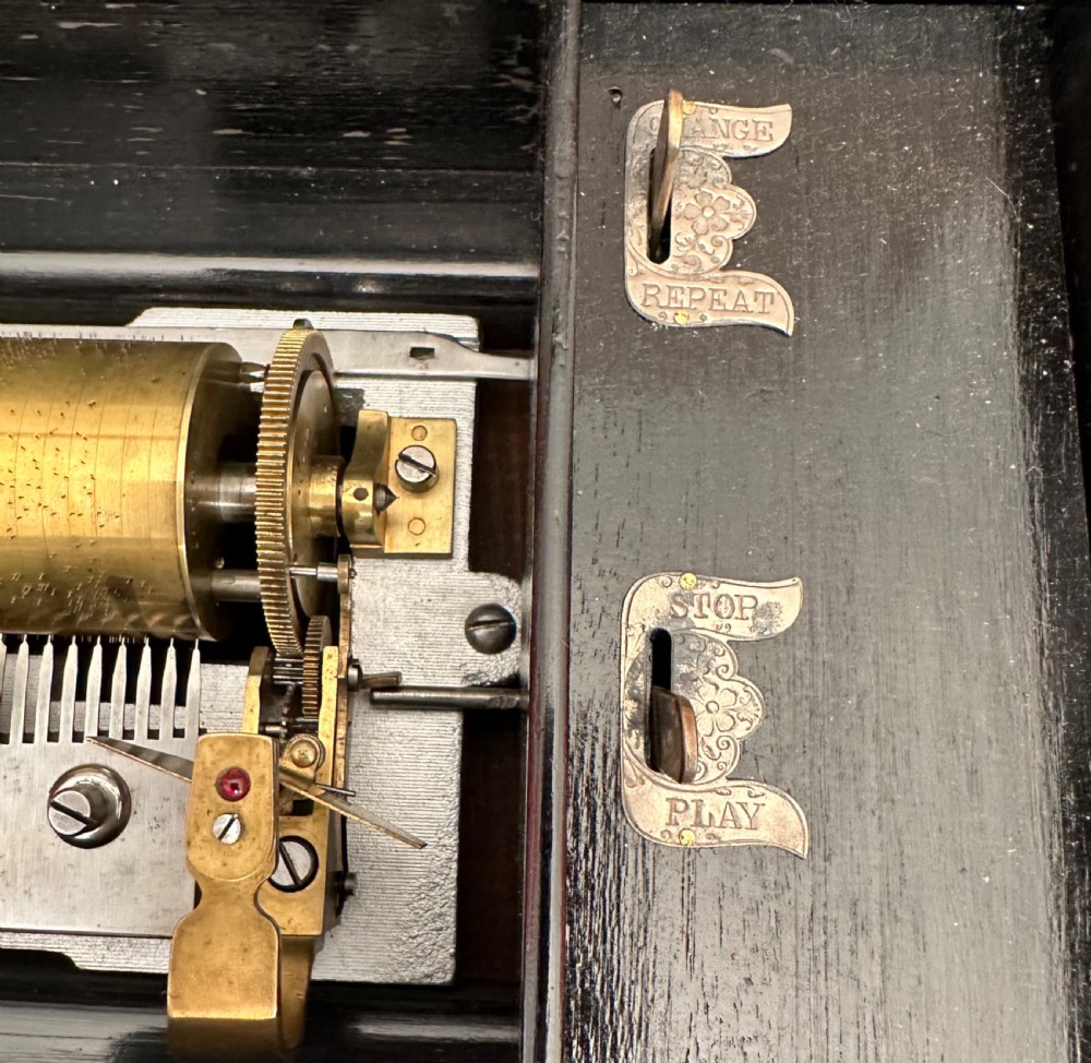 Victorian Music Box circa 1875. Musical box. View V