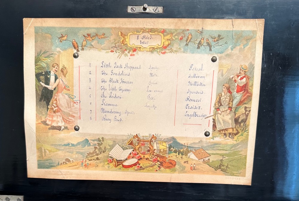 Victorian Music Box circa 1875. Musical box View II