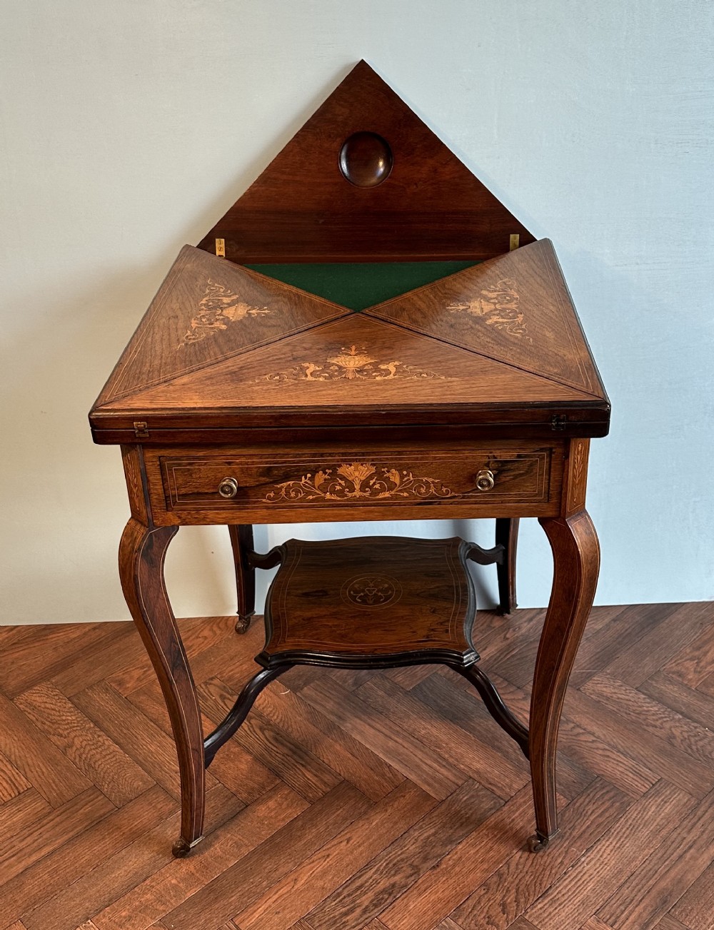 Edwardian card table circa 1900. occasional table