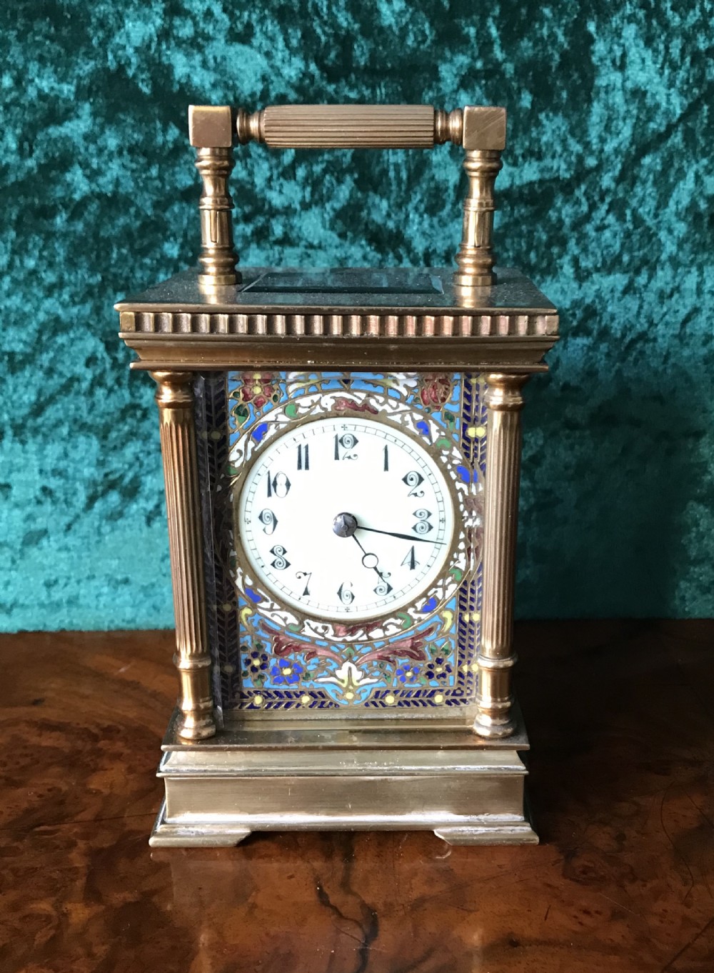 Champleve carriage Clock so 1900