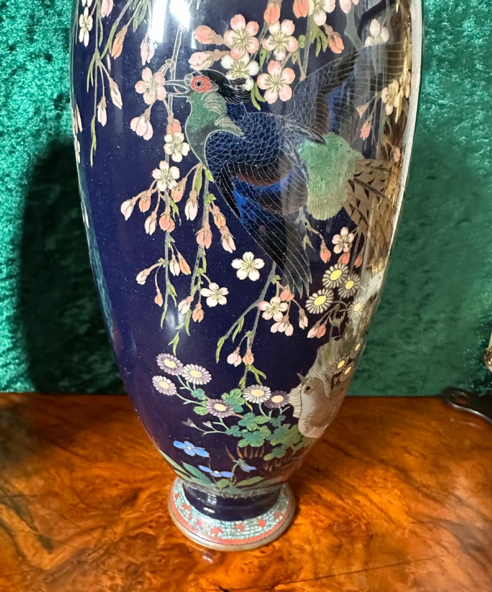 A pair of Japanese vases circa 1900. Cloisonne  View II