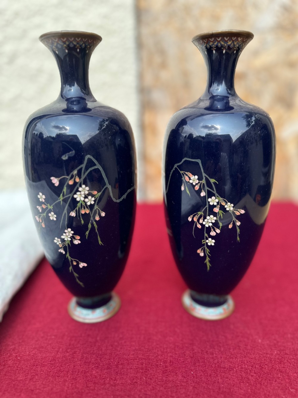 A pair of Japanese vases circa 1900. Cloisonne  View XIII