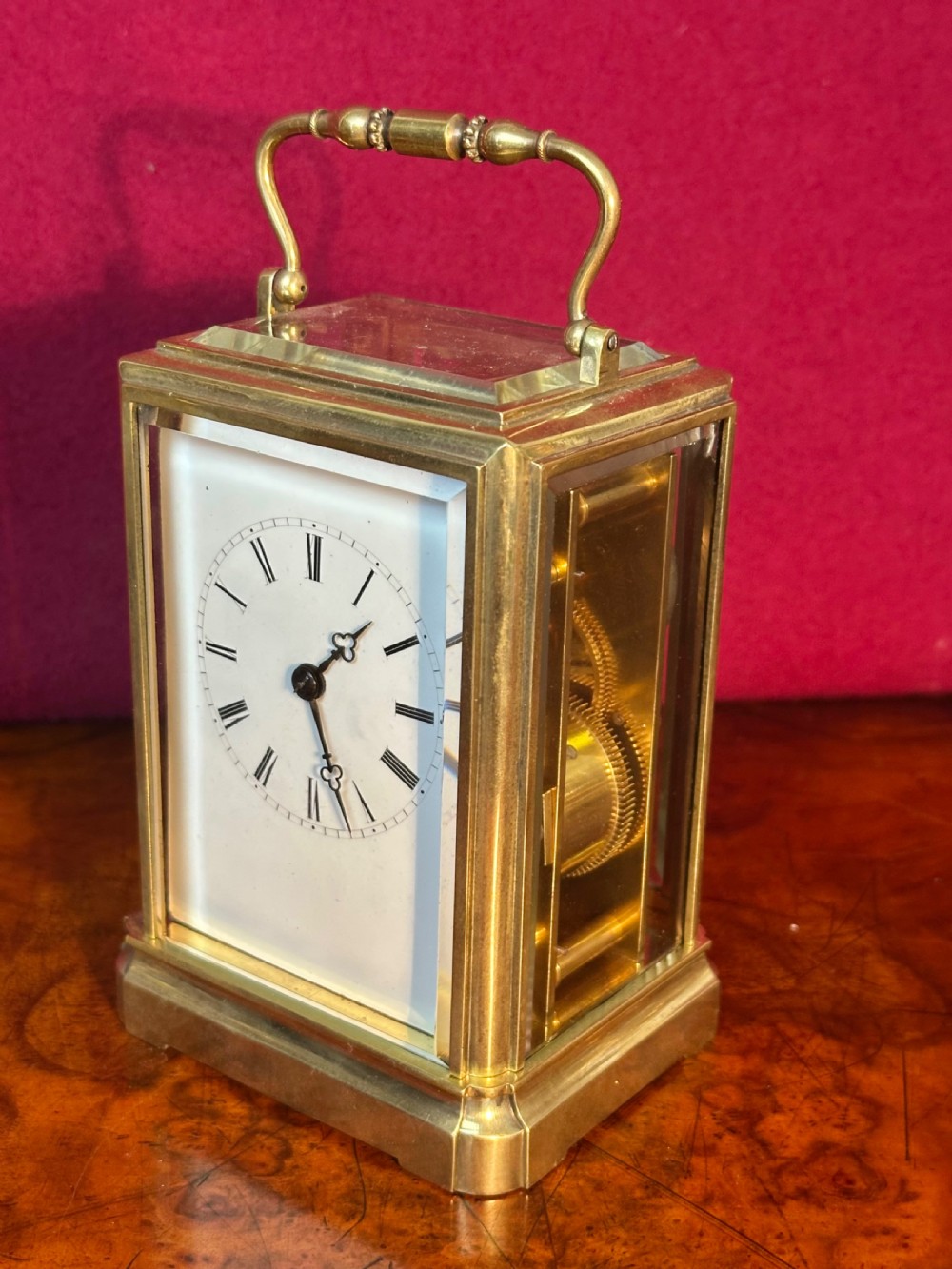 Japy Freres 8 day striking carriage clock