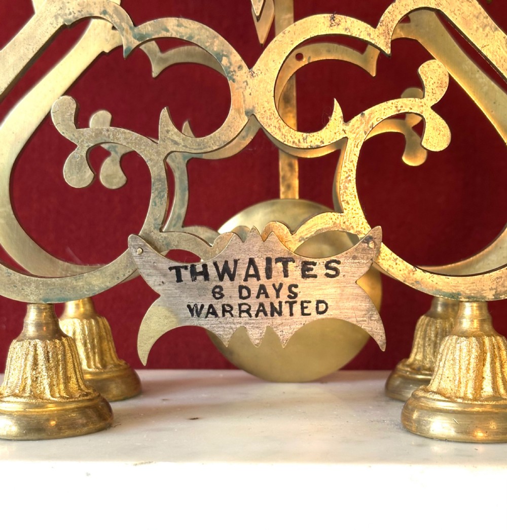 Skeleton Clock circa 1880. Mantle clock. 8 day duration, Mantel clock View V