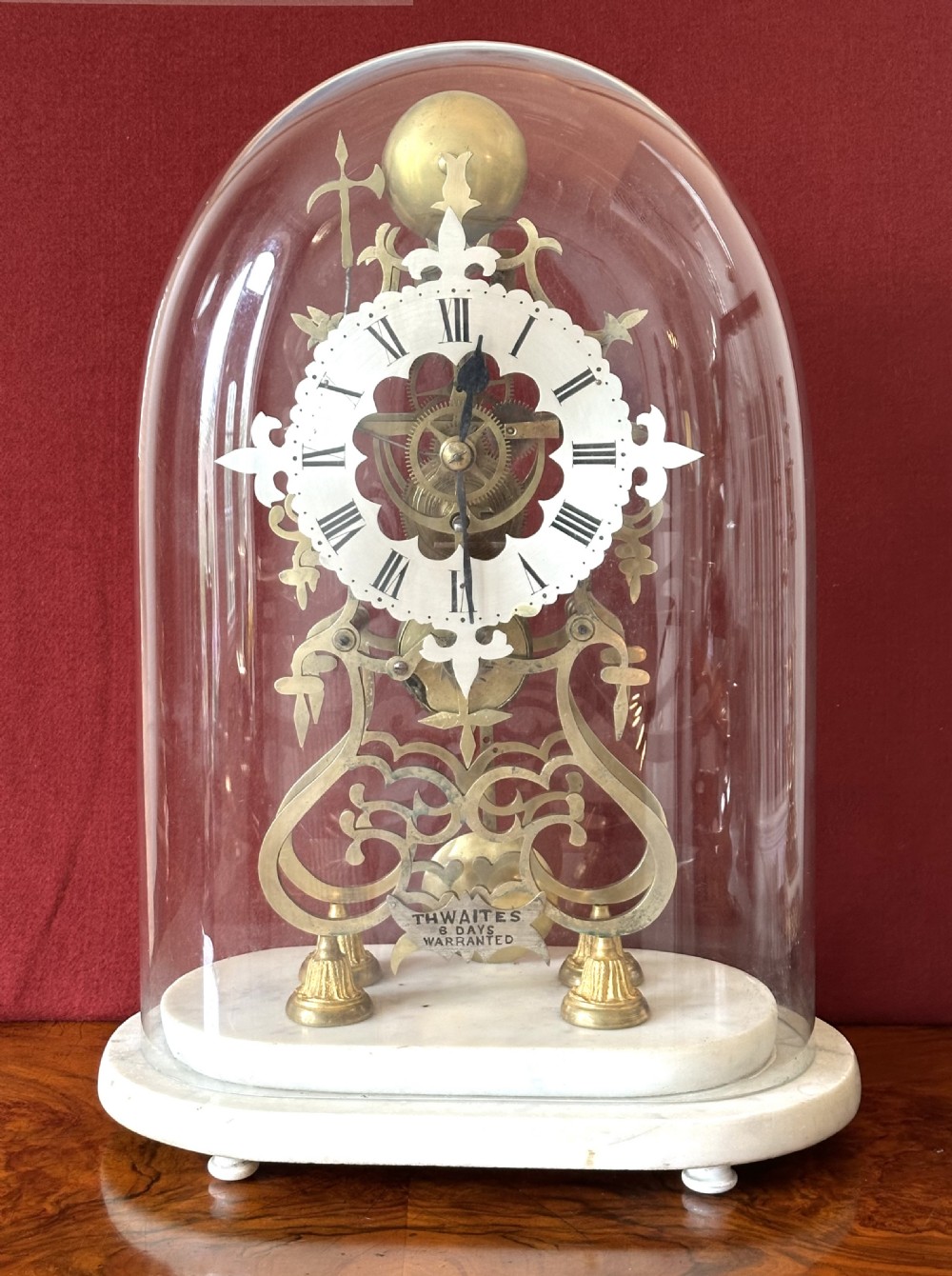 Skeleton Clock circa 1880. Mantle clock. 8 day duration, Mantel clock View IX