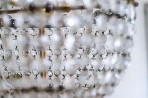 LARGE ANTIQUE FRENCH CRYSTAL BAG BALLOON CHANDELIER CIRCA 1910 - ADDITIONAL PHOTO 9