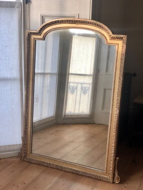 large 19th century french gilt mirror - CATEGORY: ANTIQUE MIRRORS - DATED 19TH CENTURY