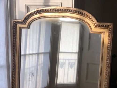 LARGE 19TH CENTURY FRENCH GILT MIRROR - ADDITIONAL PHOTO 3