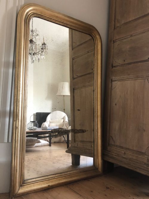 19TH CENTURY FRENCH GILT LOUIS PHILIPPE MIRROR - ADDITIONAL PHOTO 6