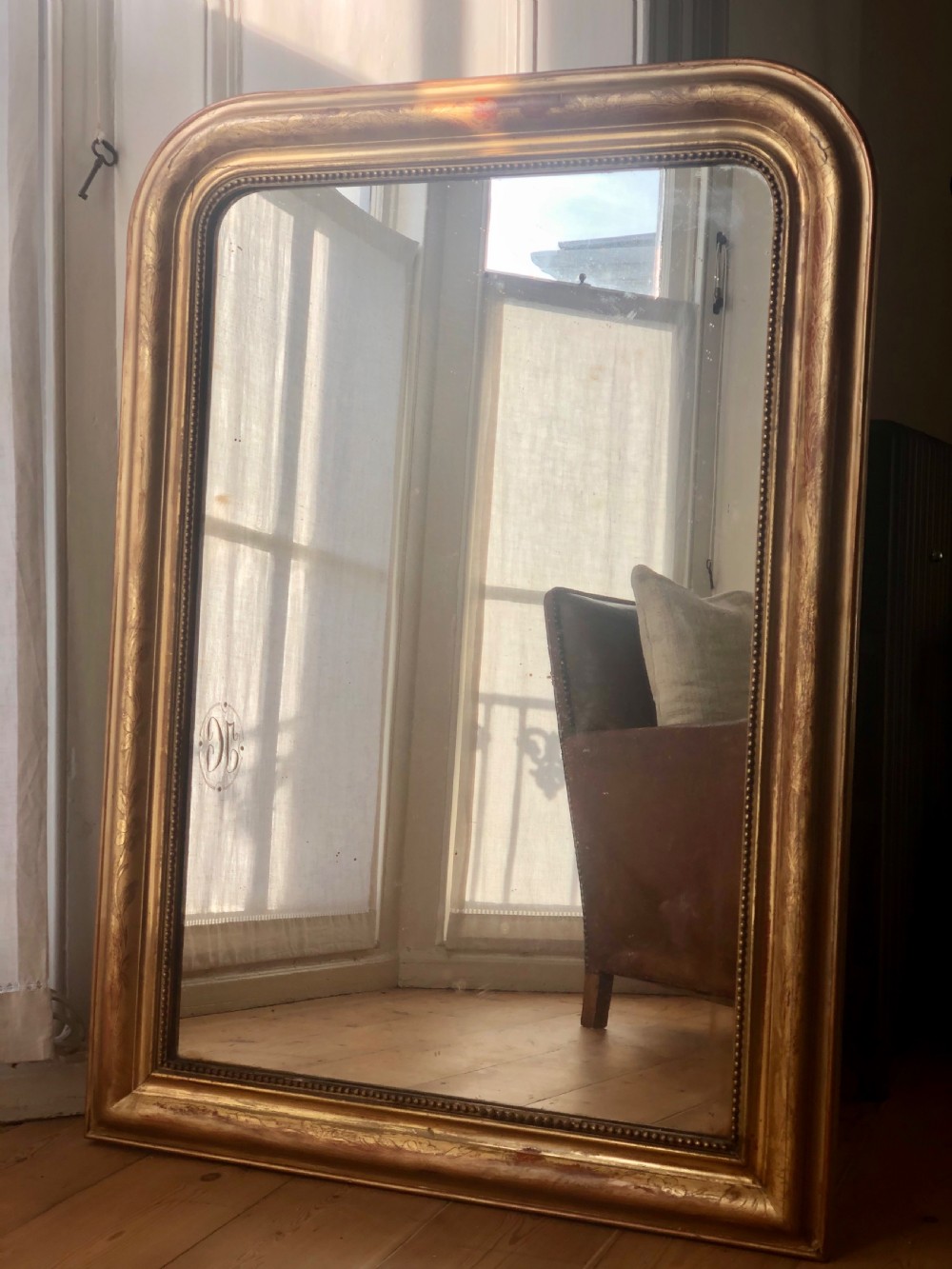 French antique gilt Louis Philippe mirror
