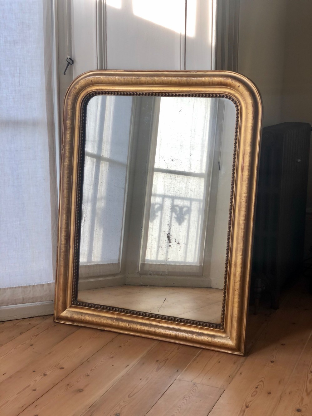 Antique French gilt Louis Philippe mirror c1860