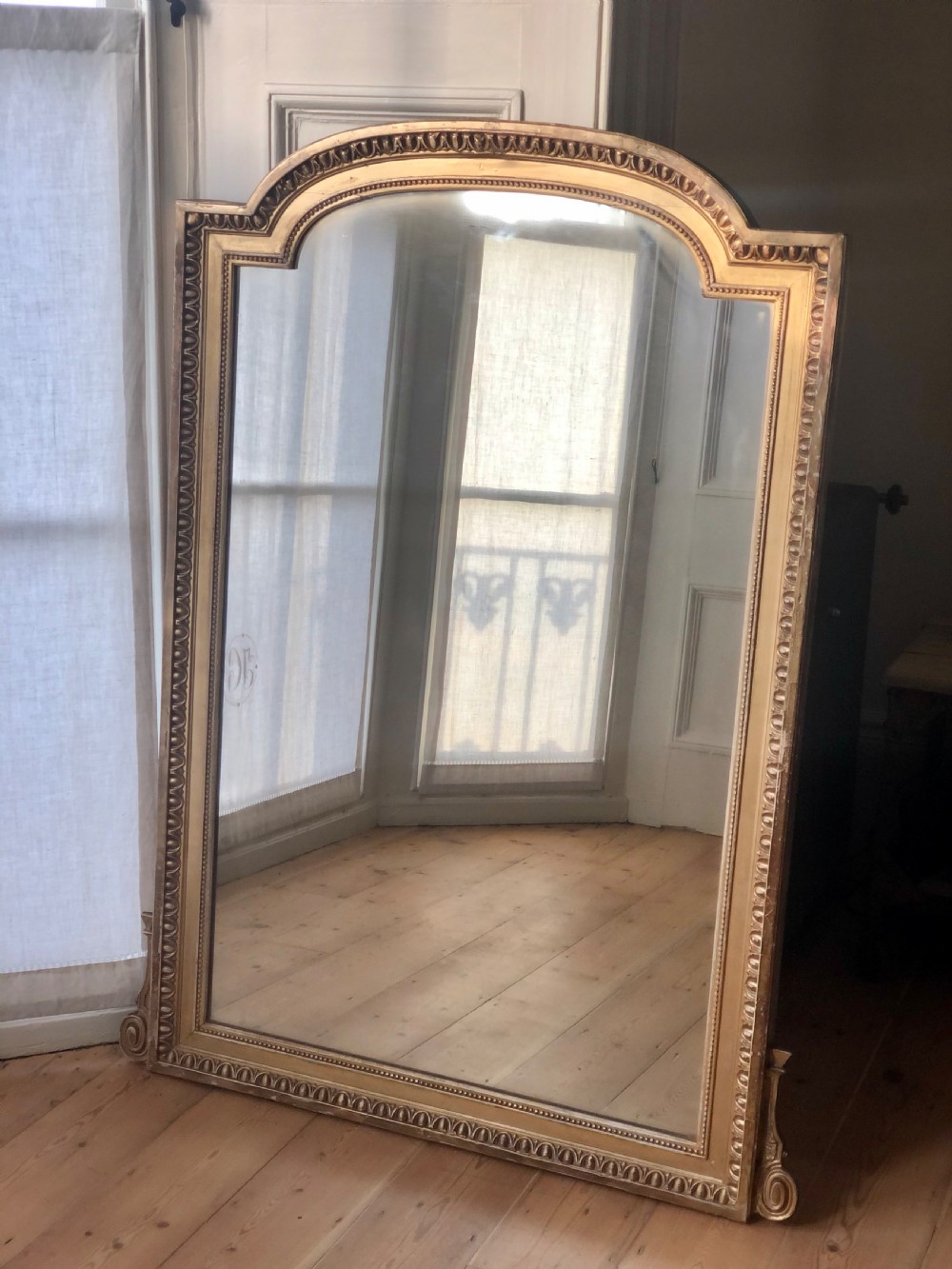 Large 19th century French gilt mirror