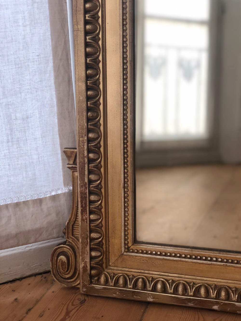 Large 19th century French gilt mirror View III