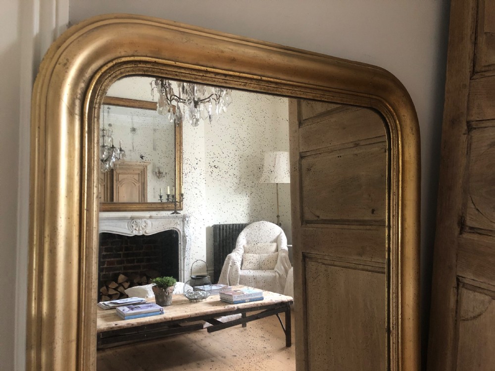 19th century French gilt Louis Philippe mirror View III