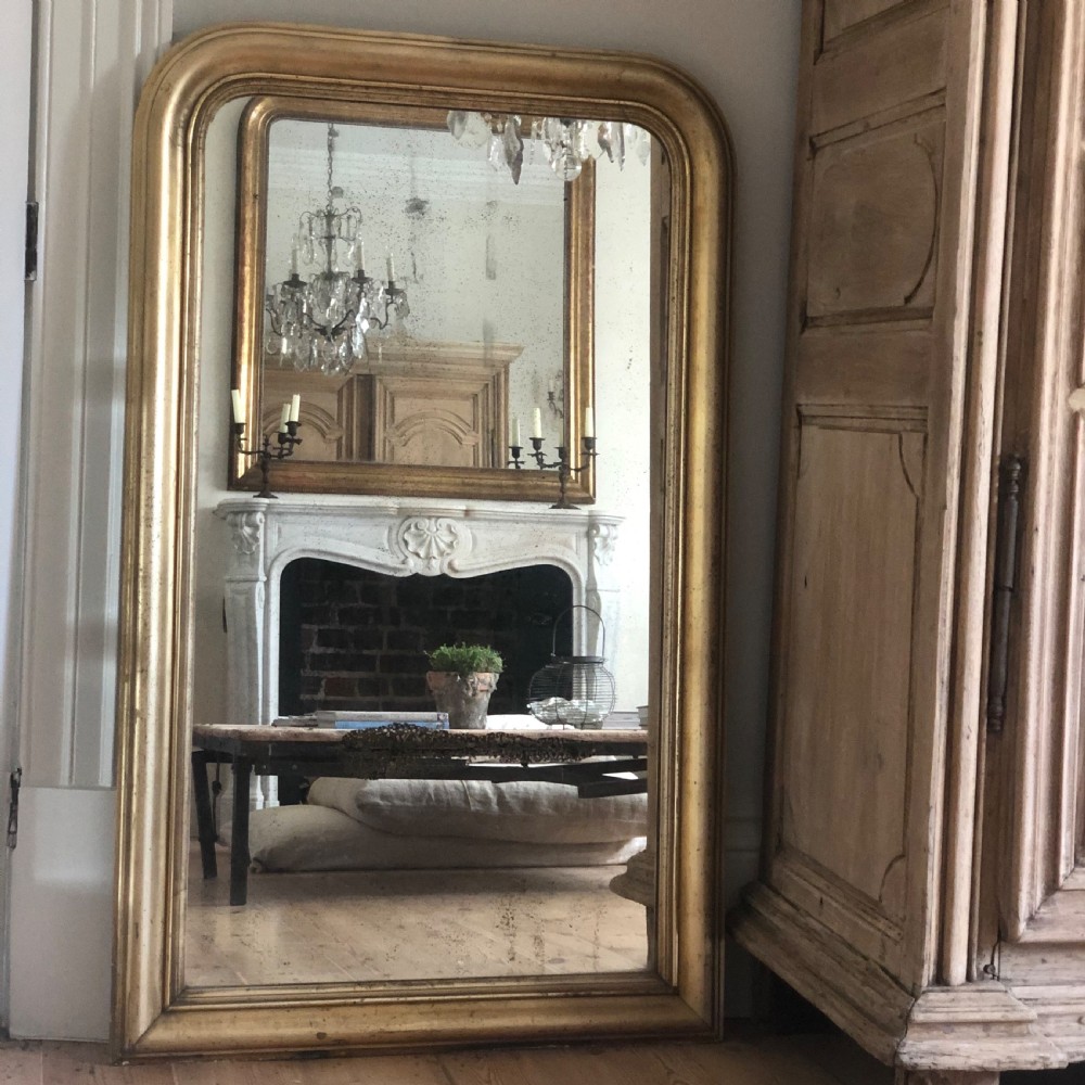 19th century French gilt Louis Philippe mirror View VIII