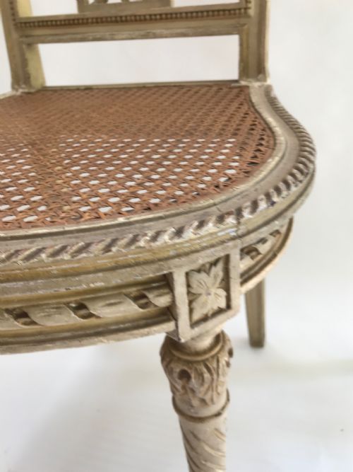 FRENCH PAIR OF DECORATIVE HAND CARVED CHAIRS - ADDITIONAL PHOTO 4