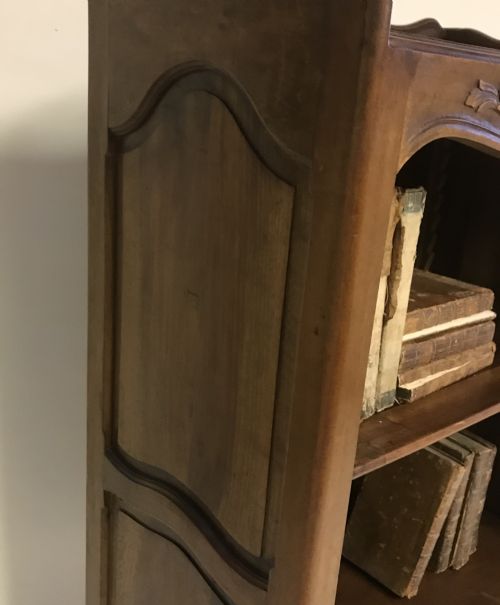 HAND CARVED WALNUT FRENCH BOOKCASE - ADDITIONAL PHOTO 4