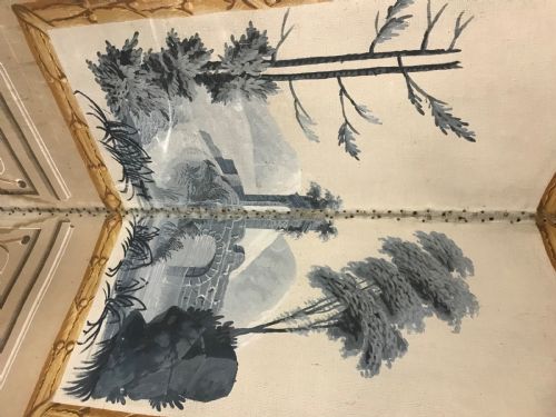 WONDERFUL FRENCH HAND PAINTED SCREEN - ADDITIONAL PHOTO 2