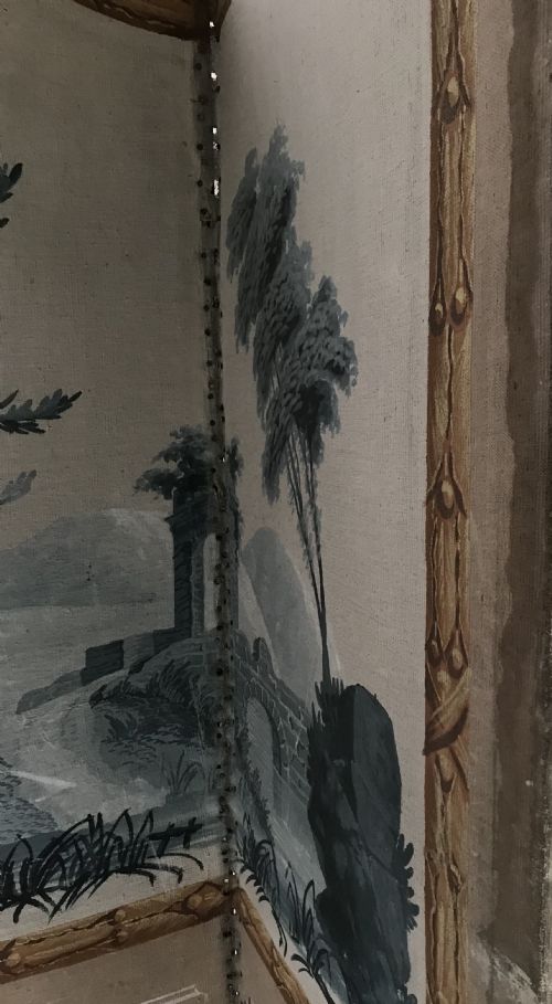WONDERFUL FRENCH HAND PAINTED SCREEN - ADDITIONAL PHOTO 4