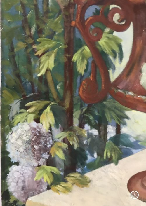 WONDERFUL LARGE FRENCH OIL ON CANVAS - ADDITIONAL PHOTO 4