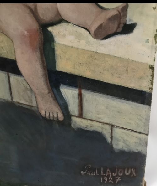 WONDERFUL LARGE FRENCH OIL ON CANVAS - ADDITIONAL PHOTO 10