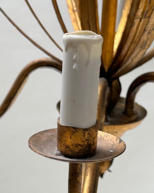 FRENCH GILDED CHANDLIER - ADDITIONAL PHOTO 2