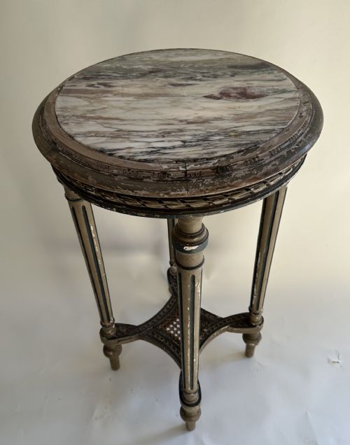FRENCH MARBLE TOP TABLE - ADDITIONAL PHOTO 3