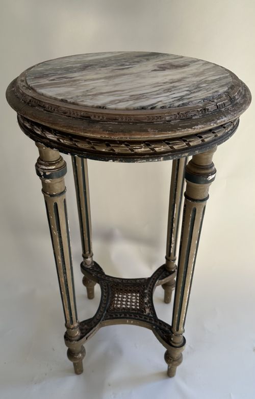 FRENCH MARBLE TOP TABLE - ADDITIONAL PHOTO 4