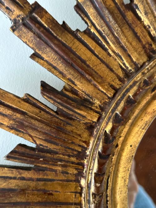 WONDERFUL FRENCH SUNBURST MIRROR - ADDITIONAL PHOTO 3