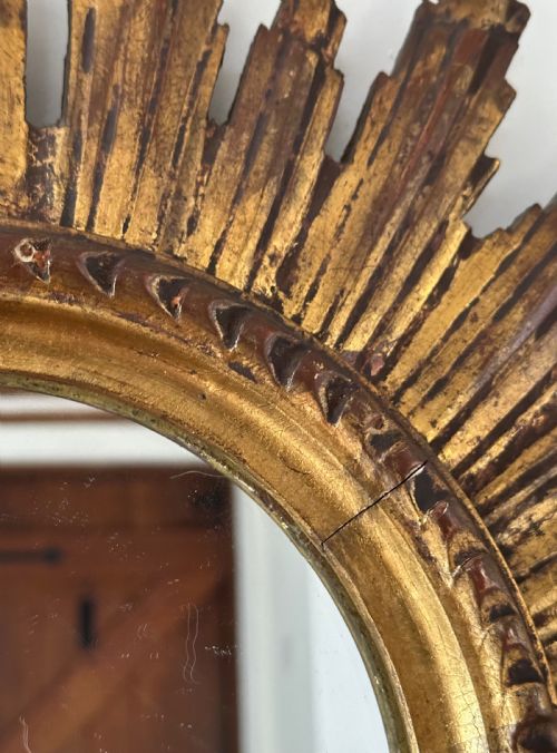 WONDERFUL FRENCH SUNBURST MIRROR - ADDITIONAL PHOTO 6