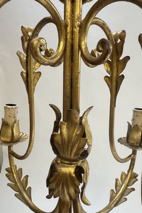 FRENCH GILDED CHANDELIER - ADDITIONAL PHOTO 1