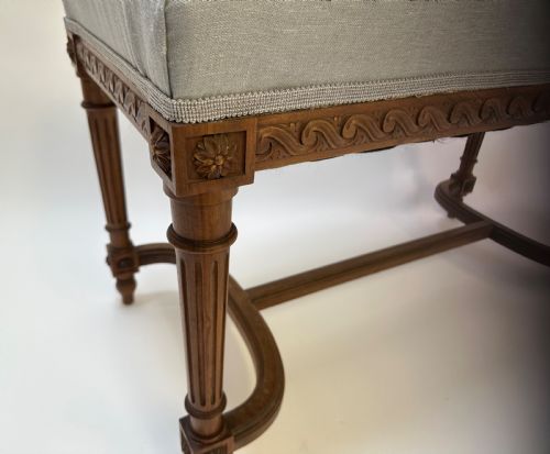 FRENCH DECORATIVE CARVED STOOL - ADDITIONAL PHOTO 2